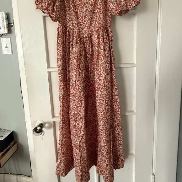 Abrielle Dress Coral Poppy Bell Floral - Picture 2 of 8